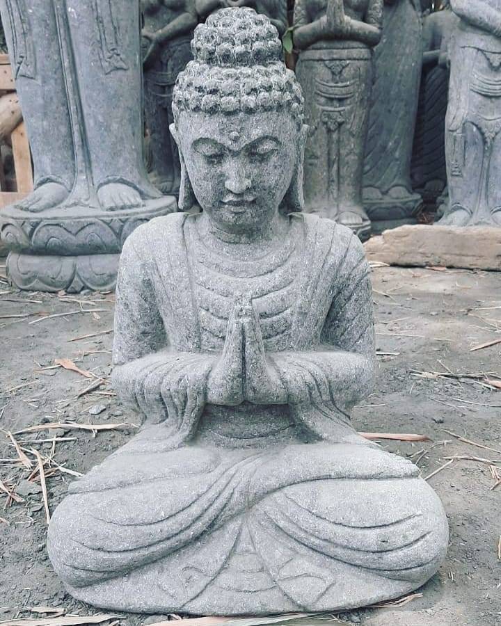 Sitting Buddha Statue Blessing Greenstone
